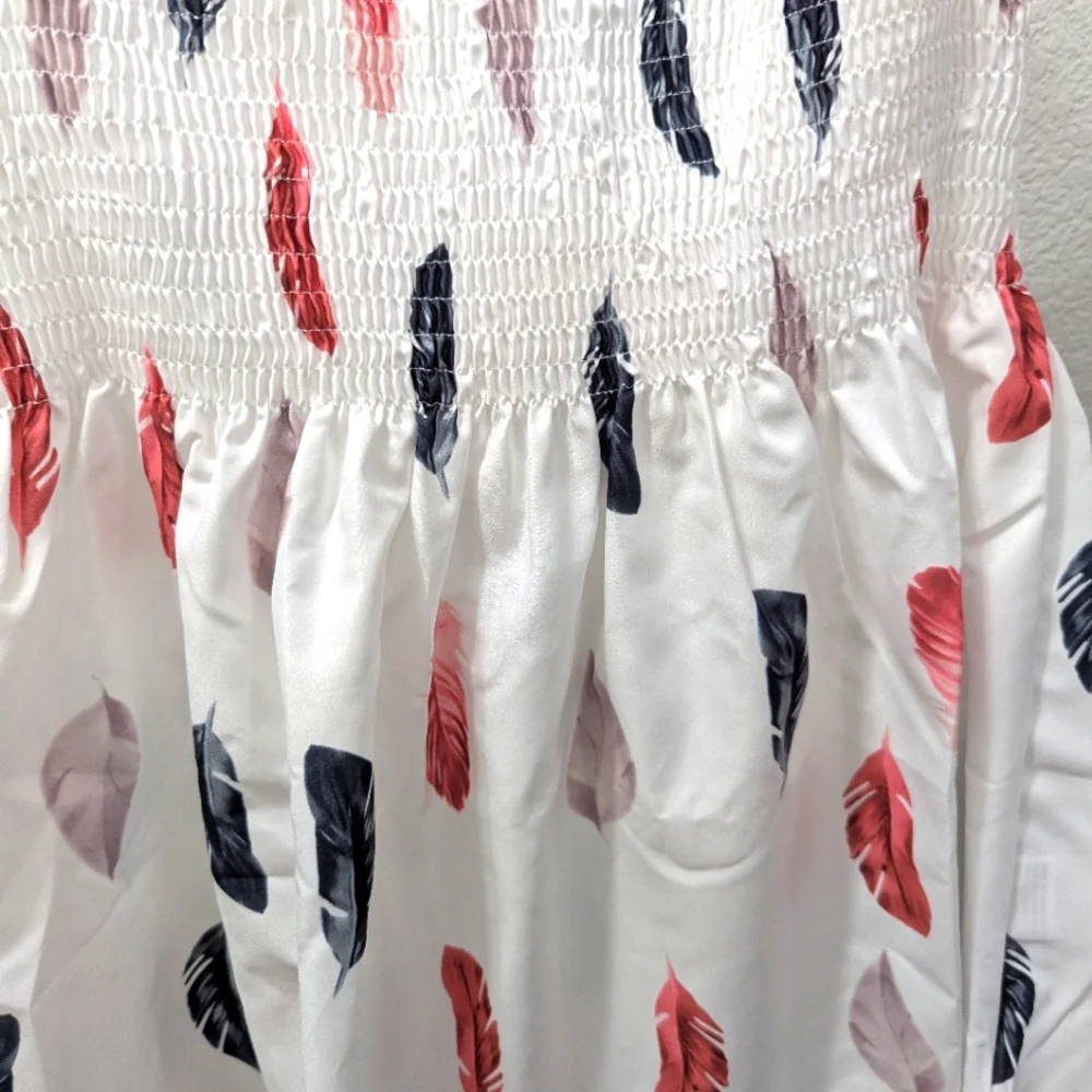 3/$14 Strapless Feather Print Shirt - Picture 3 of 3
